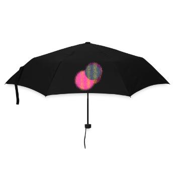 Neon Blob Duo Abstrakter Wirbel - Regenschirm (klein) - Schwarz - Vorne