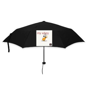 Mein Whey Shake - Regenschirm (klein) - Schwarz - Vorne