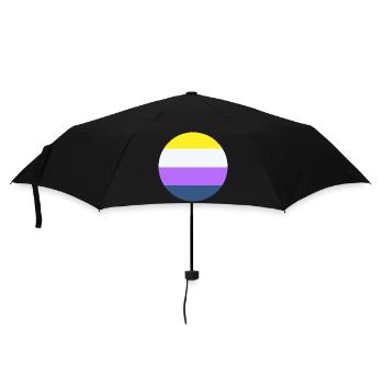 Pride Flagge wickinger - Regenschirm (klein) - Schwarz - Vorne