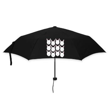 Süßes Hasengesicht - Regenschirm (klein) - Schwarz - Vorne