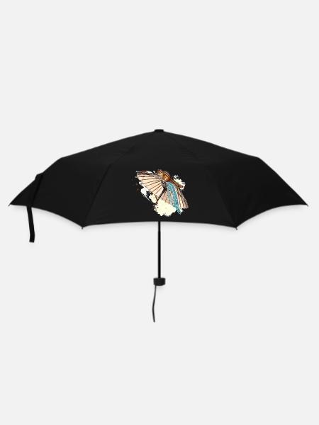Japanischer Papierschirm Eichhörnchen - Regenschirm (klein) - Schwarz