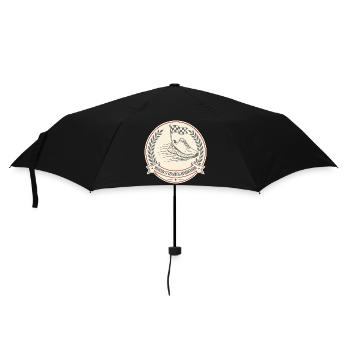 Marathon ist doch nur das Aufwärmtraining Shirt - Regenschirm (klein) - Schwarz - Vorne