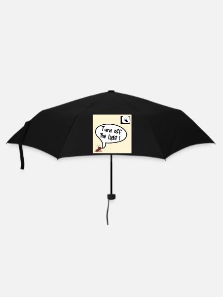 Mach das Licht aus - Regenschirm (klein) - Schwarz