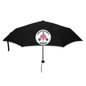 Beintag erfolgreich ignoriert Lustiges Pumper - Regenschirm (klein) - Schwarz - Vorne
