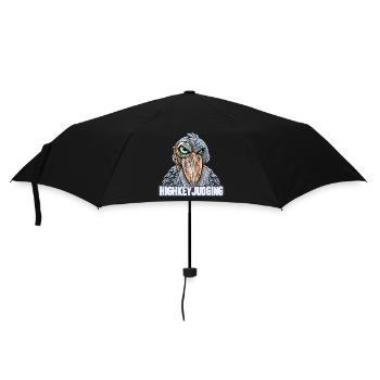 Schuhschnabel mit Brille – Highkey-Bewertung - Regenschirm (klein) - Schwarz - Vorne