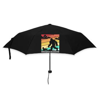 Rauhaardackel Dachshund - Regenschirm (klein) - Schwarz - Vorne