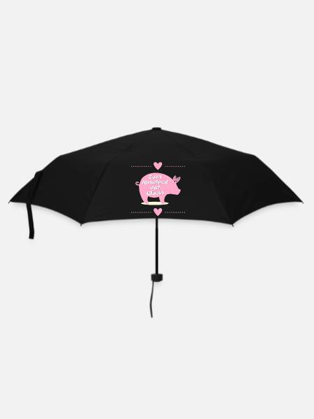 Abschied Kollegen, Glück Ferkel - Regenschirm (klein) - Schwarz