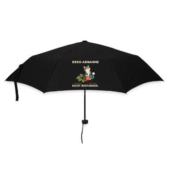 Dekoabnahme Nicht Bestanden Katze - Regenschirm (klein) - Schwarz - Vorne