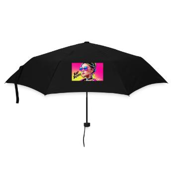 Bad Bunny Model Girl - Regenschirm (klein) - Schwarz - Vorne