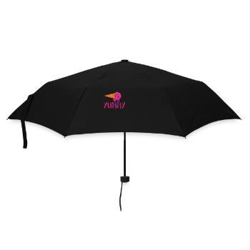 Yummy | lecker | Eis | Sommer | Eis essen - Regenschirm (klein) - Schwarz - Vorne