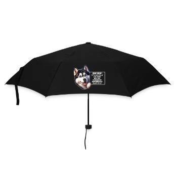 Ohne Husky ist alles doof Husky Halter Geschenk - Regenschirm (klein) - Schwarz - Vorne