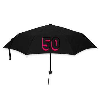 50 ANS. 50e ANNIVERSAIRE. ANNIVERSAIRE 50 ANS. 50 - Parapluie standard - noir - Devant