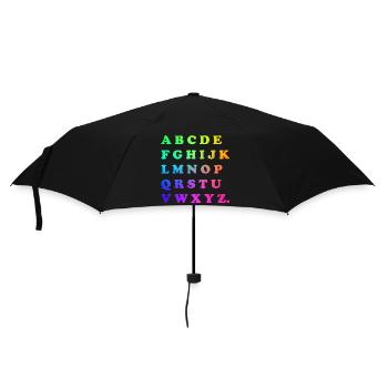 Alphabet - Regenschirm (klein) - Schwarz - Vorne