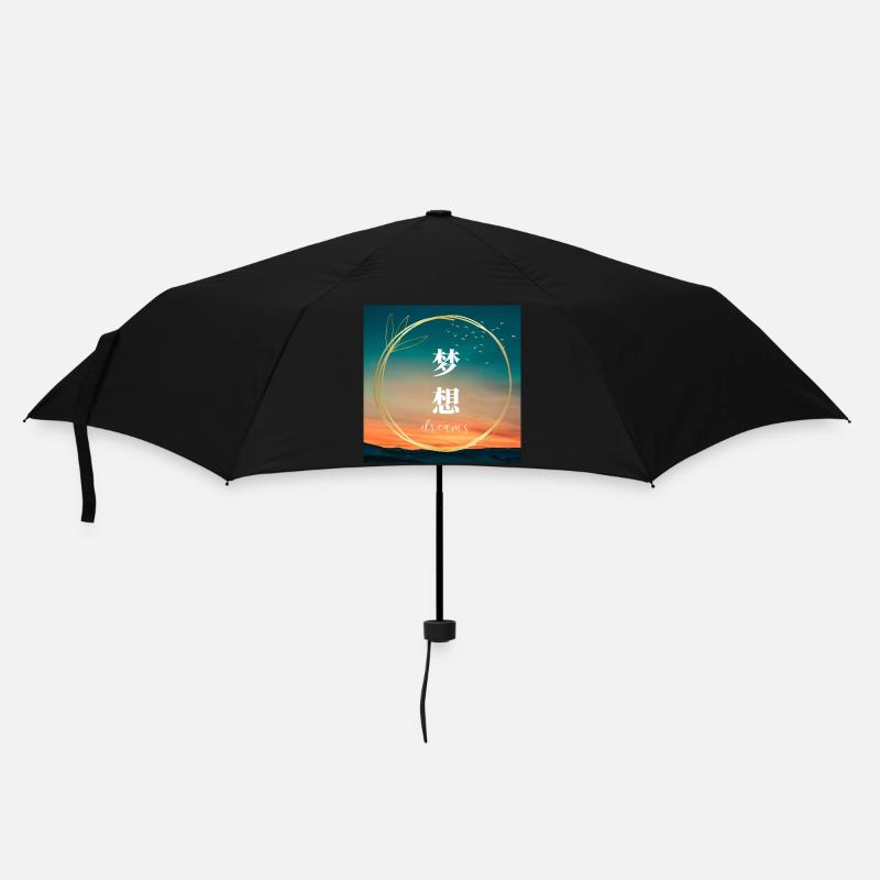 Träume Sonnenuntergang - Regenschirm (klein) - Schwarz