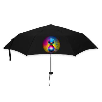 Enten Küken knall Bunt - Regenschirm (klein) - Schwarz - Vorne