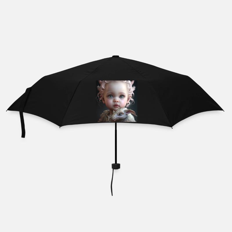 Fantasy Girl Geschenk - Regenschirm (klein) - Schwarz