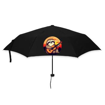 Fauler Gitarrist bei Sonnenuntergang - Regenschirm (klein) - Schwarz - Vorne