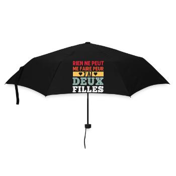 Rien ne me fait peur j' ai deux filles humour - Parapluie standard - noir - Devant
