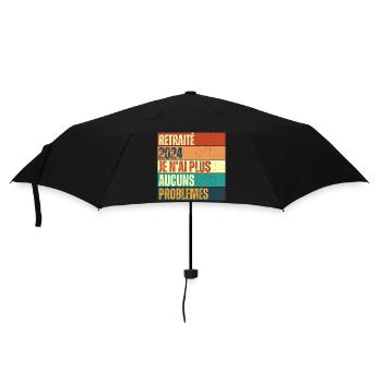 Retraité 2024 humour retraite cadeau pour retraité - Parapluie standard - noir - Devant