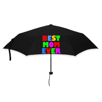 Best mom ever - Regenschirm (klein) - Schwarz - Vorne