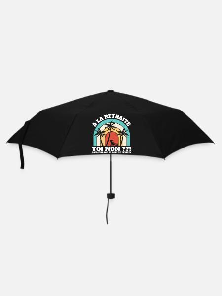 À la retraite humour retraité cadeau vintage - Parapluie standard - noir