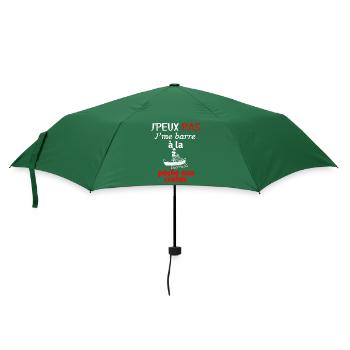 Humour Marin – J'me barre à la pêche aux crabes - Parapluie standard - vert bouteille - Devant