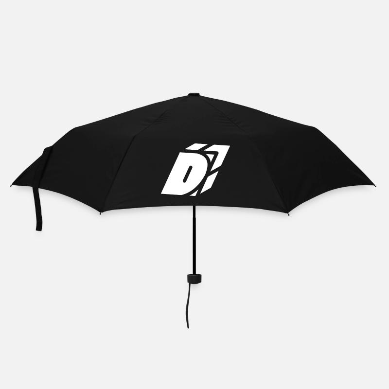 Abstract D Brief - Regenschirm (klein) - Schwarz