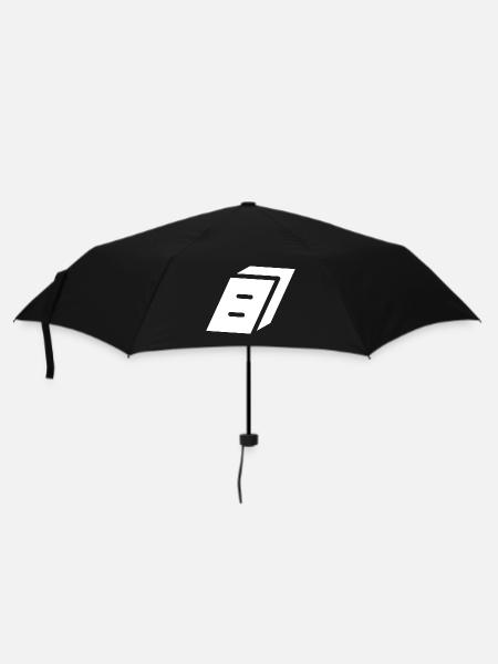 Abstract Nummer 8 - Regenschirm (klein) - Schwarz