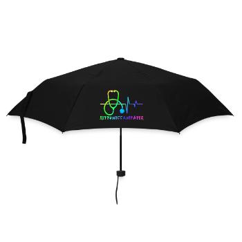 Rettungssanitäter | Retter | Sanitäter |Stethoskop - Regenschirm (klein) - Schwarz - Vorne