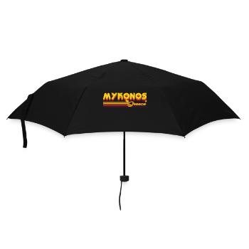 Mykonos: Design rétro ensoleillé - Parapluie standard - noir - Devant