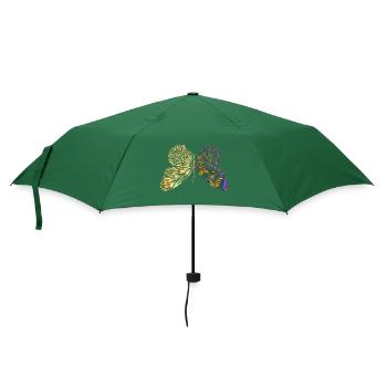 Schmetterling - Regenschirm (klein) - Flaschengrün - Vorne