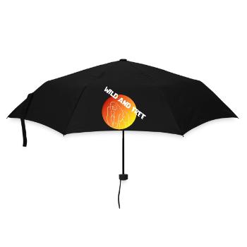 Wild und Frei | Freiheit | Natur | Abenteuer - Regenschirm (klein) - Schwarz - Vorne