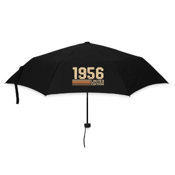 Né en 1956 anniversaire - Cadeau 1956 Vintage 1956 - Parapluie standard - noir - Devant