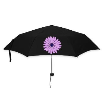Flower Purple Marguerite - Umbrella (small) - black - Front