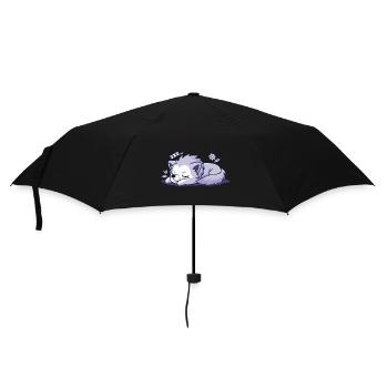 Loup endormi - Autocollant - Parapluie standard - noir - Devant