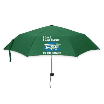 pilot i can t i have planes in the hanger - Umbrella (small) - bottlegreen - Front