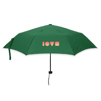 Liebe - Regenschirm (klein) - Flaschengrün - Vorne
