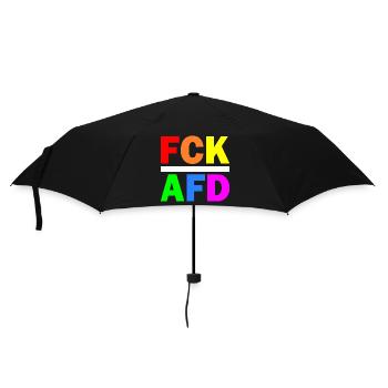 Fck afd - Regenschirm (klein) - Schwarz - Vorne