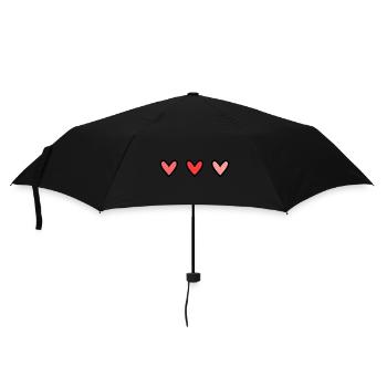 SCHÖNEN MUTTERTAG. MAMA. MUTTERTAG. HERZ - Regenschirm (klein) - Schwarz - Vorne
