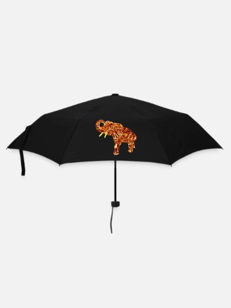 Edelfant Elefant - Regenschirm (klein) - Schwarz