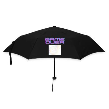 Game OVER - Regenschirm (klein) - Schwarz - Vorne