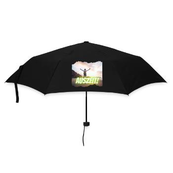 Auszeit Urlaub Sonne und Meer braucht jeder - Regenschirm (klein) - Schwarz - Vorne