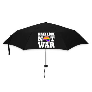 Make love not war - Umbrella (small) - black - Front