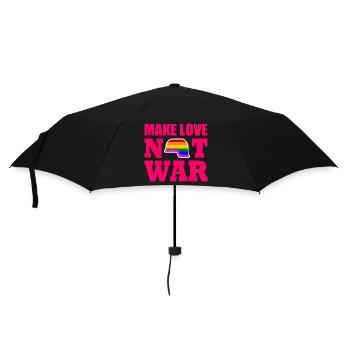 Make love not war - Umbrella (small) - black - Front