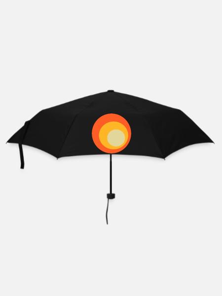 70s Circles Pattern - Umbrella (small) - black