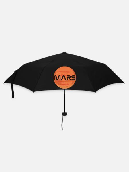 Planet Mars - Regenschirm (klein) - Schwarz