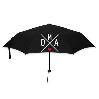 Oma - Regenschirm (klein) - Schwarz - Vorne