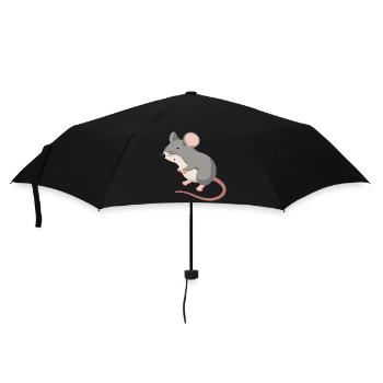 Maus Illustration – handgezeichnetes Tiermo - Umbrella (small) - black - Front