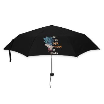 Ich Bin Der Hahn Im Korb. Lustiges Geschenk Fun - Regenschirm (klein) - Schwarz - Vorne