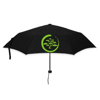 Grüner Japanbaum - Regenschirm (klein) - Schwarz - Vorne